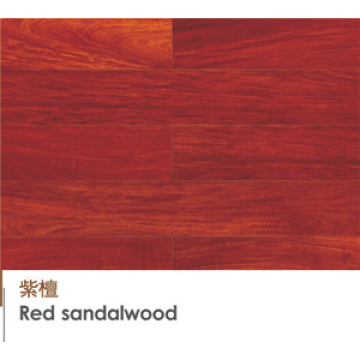 Plancher de bois franc en bois dur d&#39;ingénierie de bois de santal rouge